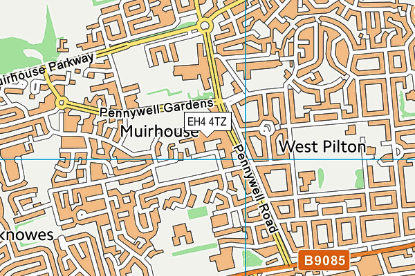 EH4 4TZ map - OS VectorMap District (Ordnance Survey) EH4 4TZ map - OS VectorMap District (Ordnance Survey)