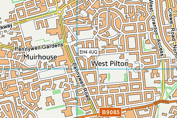 EH4 4UQ map - OS VectorMap District (Ordnance Survey) EH4 4UQ map - OS VectorMap District (Ordnance Survey)