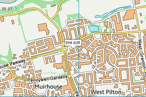 EH4 4UR map - OS VectorMap District (Ordnance Survey) EH4 4UR map - OS VectorMap District (Ordnance Survey)