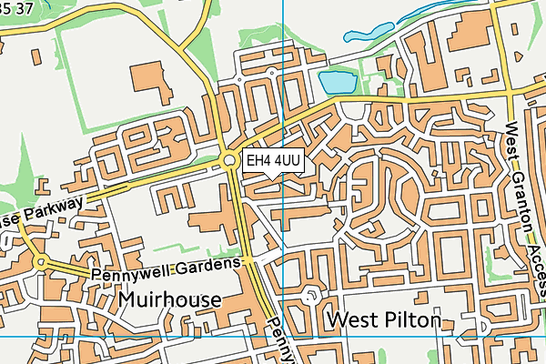 EH4 4UU map - OS VectorMap District (Ordnance Survey) EH4 4UU map - OS VectorMap District (Ordnance Survey)