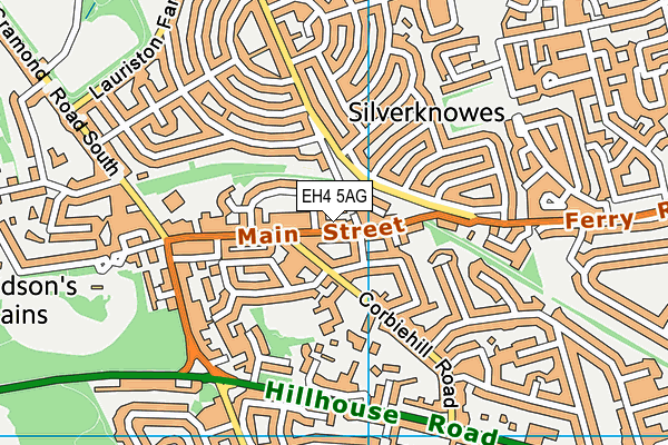 EH4 5AG map - OS VectorMap District (Ordnance Survey) EH4 5AG map - OS VectorMap District (Ordnance Survey)