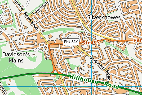 EH4 5AX map - OS VectorMap District (Ordnance Survey) EH4 5AX map - OS VectorMap District (Ordnance Survey)