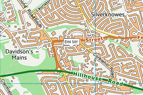 EH4 5AY map - OS VectorMap District (Ordnance Survey) EH4 5AY map - OS VectorMap District (Ordnance Survey)