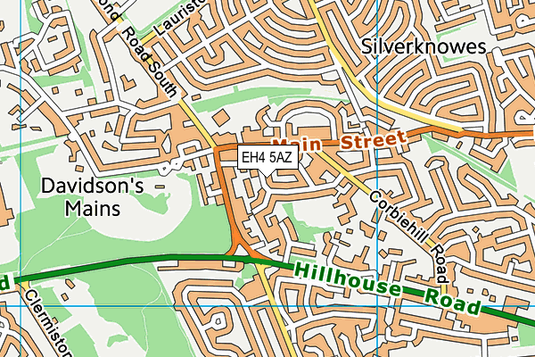 EH4 5AZ map - OS VectorMap District (Ordnance Survey)
