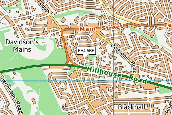EH4 5BF map - OS VectorMap District (Ordnance Survey) EH4 5BF map - OS VectorMap District (Ordnance Survey)