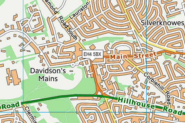 EH4 5BX map - OS VectorMap District (Ordnance Survey) EH4 5BX map - OS VectorMap District (Ordnance Survey)
