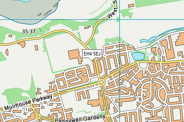 EH4 5EJ map - OS VectorMap District (Ordnance Survey)