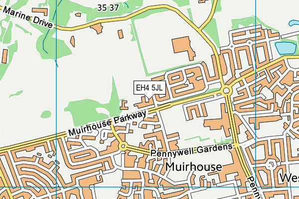 EH4 5JL map - OS VectorMap District (Ordnance Survey) EH4 5JL map - OS VectorMap District (Ordnance Survey)