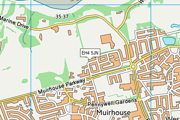 EH4 5JN map - OS VectorMap District (Ordnance Survey) EH4 5JN map - OS VectorMap District (Ordnance Survey)