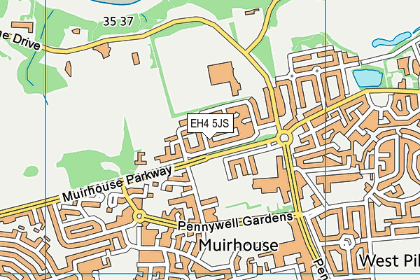 EH4 5JS map - OS VectorMap District (Ordnance Survey) EH4 5JS map - OS VectorMap District (Ordnance Survey)