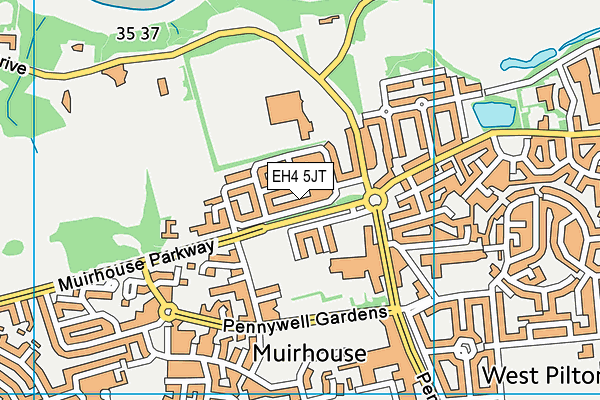 EH4 5JT map - OS VectorMap District (Ordnance Survey) EH4 5JT map - OS VectorMap District (Ordnance Survey)