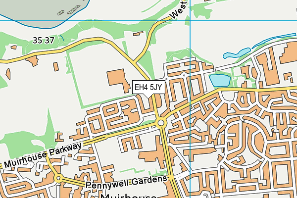 EH4 5JY map - OS VectorMap District (Ordnance Survey) EH4 5JY map - OS VectorMap District (Ordnance Survey)