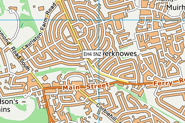 EH4 5NZ map - OS VectorMap District (Ordnance Survey) EH4 5NZ map - OS VectorMap District (Ordnance Survey)