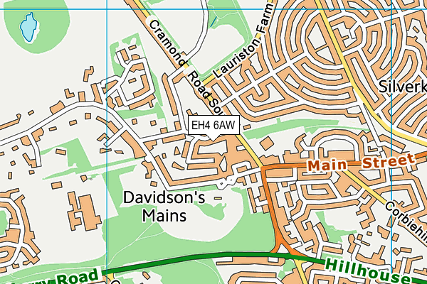 EH4 6AW map - OS VectorMap District (Ordnance Survey)