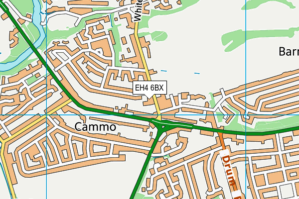 EH4 6BX map - OS VectorMap District (Ordnance Survey) EH4 6BX map - OS VectorMap District (Ordnance Survey)