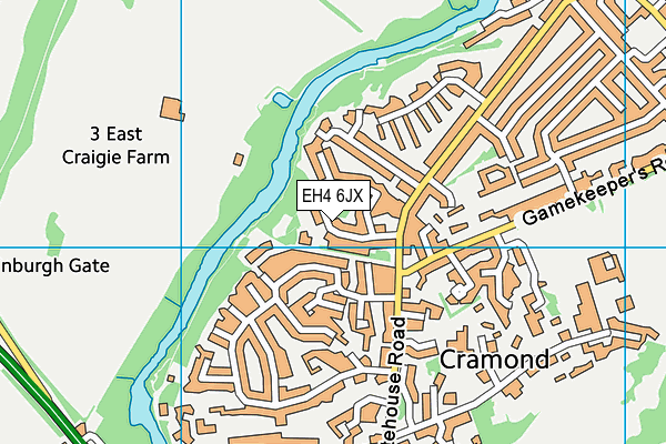 EH4 6JX map - OS VectorMap District (Ordnance Survey) EH4 6JX map - OS VectorMap District (Ordnance Survey)
