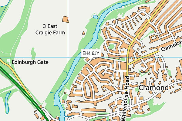 EH4 6JY map - OS VectorMap District (Ordnance Survey) EH4 6JY map - OS VectorMap District (Ordnance Survey)