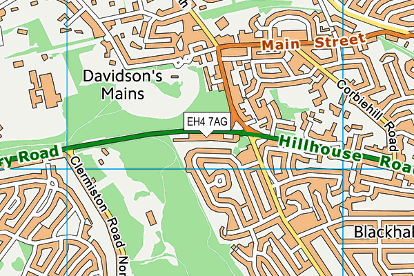 EH4 7AG map - OS VectorMap District (Ordnance Survey) EH4 7AG map - OS VectorMap District (Ordnance Survey)