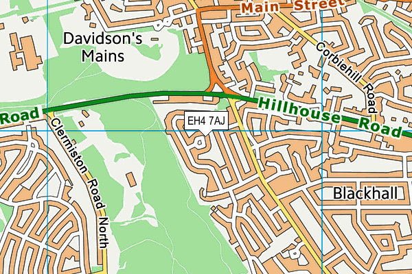 EH4 7AJ map - OS VectorMap District (Ordnance Survey) EH4 7AJ map - OS VectorMap District (Ordnance Survey)