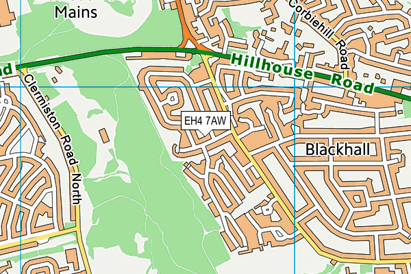 EH4 7AW map - OS VectorMap District (Ordnance Survey) EH4 7AW map - OS VectorMap District (Ordnance Survey)