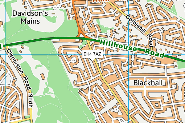 EH4 7AZ map - OS VectorMap District (Ordnance Survey) EH4 7AZ map - OS VectorMap District (Ordnance Survey)