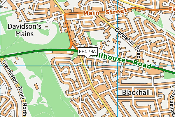 EH4 7BA map - OS VectorMap District (Ordnance Survey) EH4 7BA map - OS VectorMap District (Ordnance Survey)
