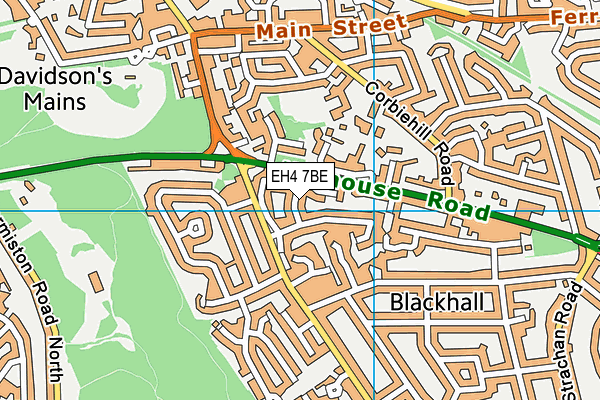 EH4 7BE map - OS VectorMap District (Ordnance Survey) EH4 7BE map - OS VectorMap District (Ordnance Survey)