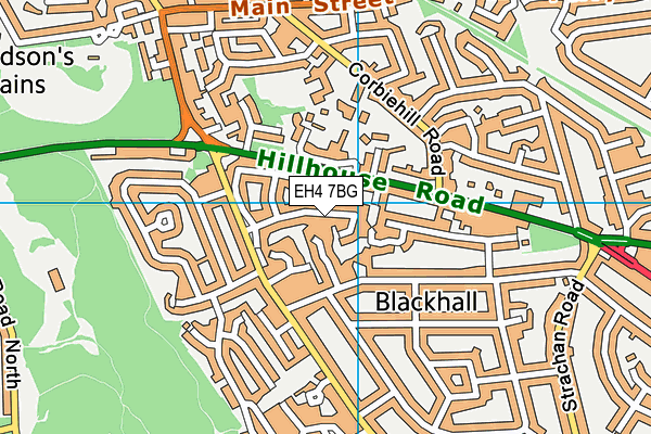 EH4 7BG map - OS VectorMap District (Ordnance Survey) EH4 7BG map - OS VectorMap District (Ordnance Survey)
