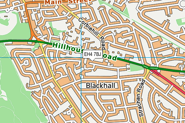 EH4 7BJ map - OS VectorMap District (Ordnance Survey) EH4 7BJ map - OS VectorMap District (Ordnance Survey)