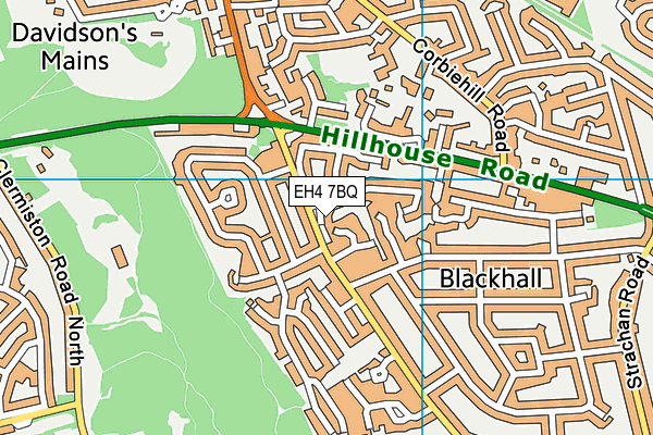 EH4 7BQ map - OS VectorMap District (Ordnance Survey) EH4 7BQ map - OS VectorMap District (Ordnance Survey)