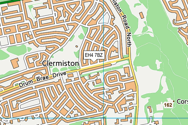 EH4 7BZ map - OS VectorMap District (Ordnance Survey) EH4 7BZ map - OS VectorMap District (Ordnance Survey)