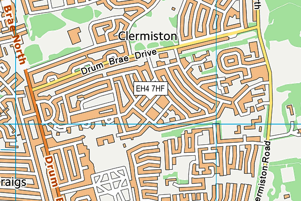 EH4 7HF map - OS VectorMap District (Ordnance Survey) EH4 7HF map - OS VectorMap District (Ordnance Survey)
