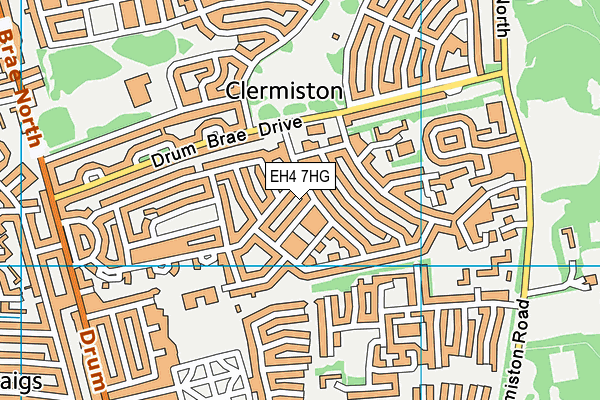 EH4 7HG map - OS VectorMap District (Ordnance Survey) EH4 7HG map - OS VectorMap District (Ordnance Survey)