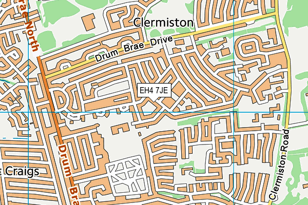 EH4 7JE map - OS VectorMap District (Ordnance Survey) EH4 7JE map - OS VectorMap District (Ordnance Survey)