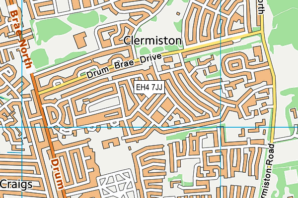 EH4 7JJ map - OS VectorMap District (Ordnance Survey) EH4 7JJ map - OS VectorMap District (Ordnance Survey)