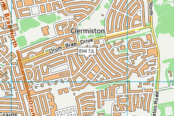 EH4 7JL map - OS VectorMap District (Ordnance Survey) EH4 7JL map - OS VectorMap District (Ordnance Survey)