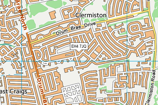 EH4 7JQ map - OS VectorMap District (Ordnance Survey) EH4 7JQ map - OS VectorMap District (Ordnance Survey)