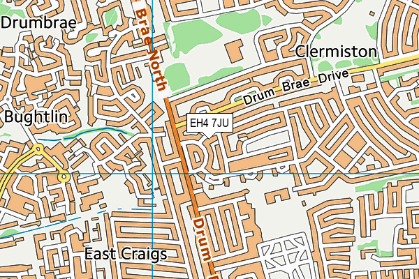 EH4 7JU map - OS VectorMap District (Ordnance Survey) EH4 7JU map - OS VectorMap District (Ordnance Survey)