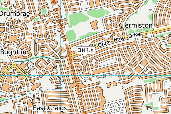 EH4 7JX map - OS VectorMap District (Ordnance Survey) EH4 7JX map - OS VectorMap District (Ordnance Survey)
