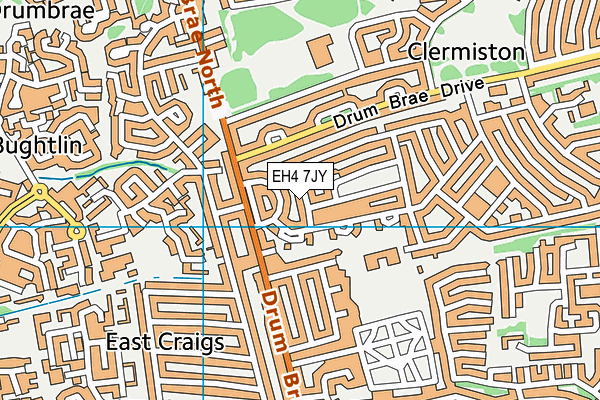 EH4 7JY map - OS VectorMap District (Ordnance Survey) EH4 7JY map - OS VectorMap District (Ordnance Survey)