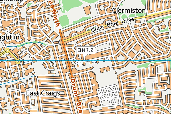 EH4 7JZ map - OS VectorMap District (Ordnance Survey) EH4 7JZ map - OS VectorMap District (Ordnance Survey)