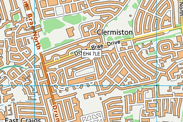 EH4 7LE map - OS VectorMap District (Ordnance Survey) EH4 7LE map - OS VectorMap District (Ordnance Survey)