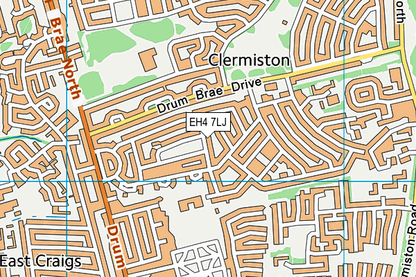 EH4 7LJ map - OS VectorMap District (Ordnance Survey) EH4 7LJ map - OS VectorMap District (Ordnance Survey)