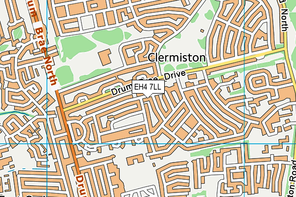EH4 7LL map - OS VectorMap District (Ordnance Survey) EH4 7LL map - OS VectorMap District (Ordnance Survey)
