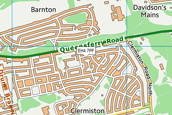 EH4 7PF map - OS VectorMap District (Ordnance Survey) EH4 7PF map - OS VectorMap District (Ordnance Survey)