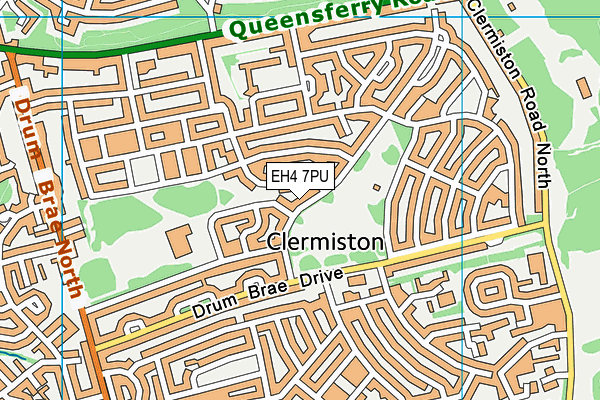 EH4 7PU map - OS VectorMap District (Ordnance Survey)