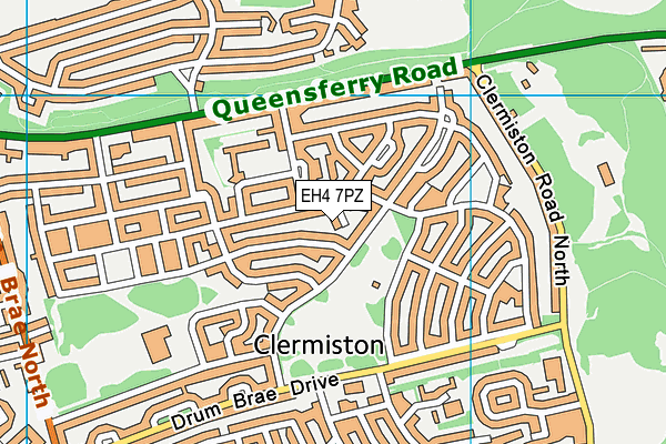 EH4 7PZ map - OS VectorMap District (Ordnance Survey) EH4 7PZ map - OS VectorMap District (Ordnance Survey)