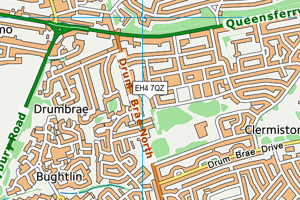 EH4 7QZ map - OS VectorMap District (Ordnance Survey) EH4 7QZ map - OS VectorMap District (Ordnance Survey)
