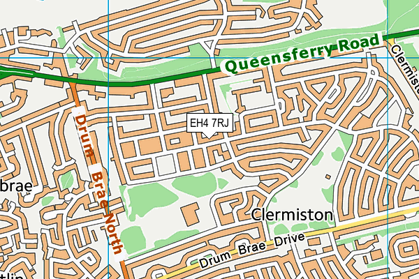 EH4 7RJ map - OS VectorMap District (Ordnance Survey) EH4 7RJ map - OS VectorMap District (Ordnance Survey)