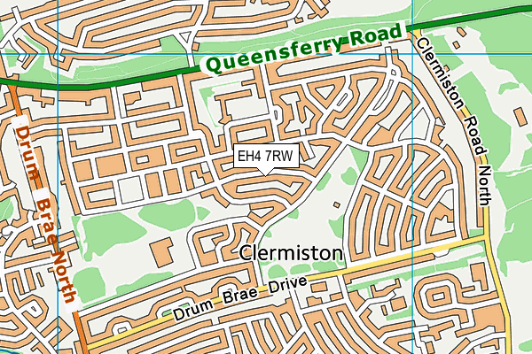 EH4 7RW map - OS VectorMap District (Ordnance Survey) EH4 7RW map - OS VectorMap District (Ordnance Survey)
